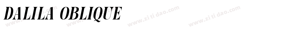 Dalila Oblique字体转换